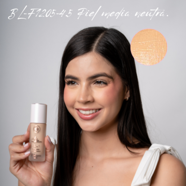 Base Bloomshell My Foundation 2en1 Tono 4.5 Neutral Medium - Imagen 2