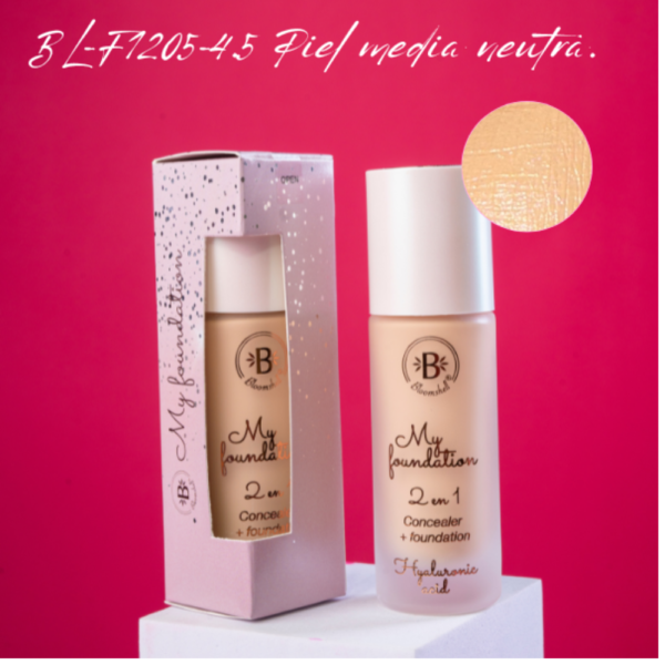 Base Bloomshell My Foundation 2en1 Tono 4.5 Neutral Medium - Imagen 3