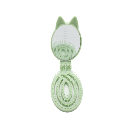 Cepillo + Espejo Plegable Verde