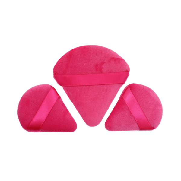 Set x3 Borlas de Maquillaje (Incluye 2 Mini) Fucsia
