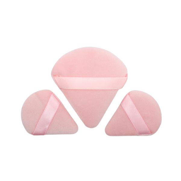 Set x3 Borlas de Maquillaje (Incluye 2 Mini) Rosa