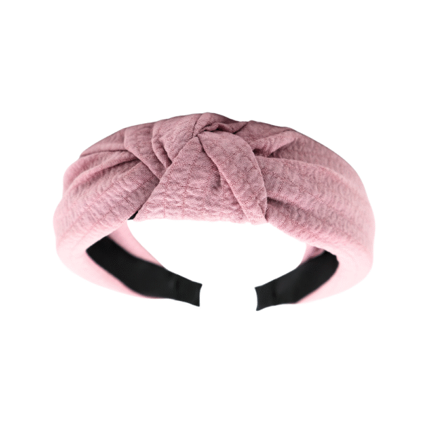 Balaca Diadema en Tela Rosa Palo - Imagen 2