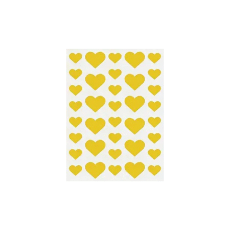 Lámina de Parches Antiacné Corazones Amarillo x36 und