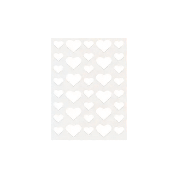 Lámina de Parches Lámina de Antiacné Corazones Blaco x36 und